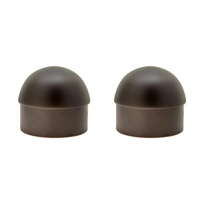 Embout en laiton massif à finition bronze huilé Outwater pour rails de 2 po de diamètre | PAQUET DE 2