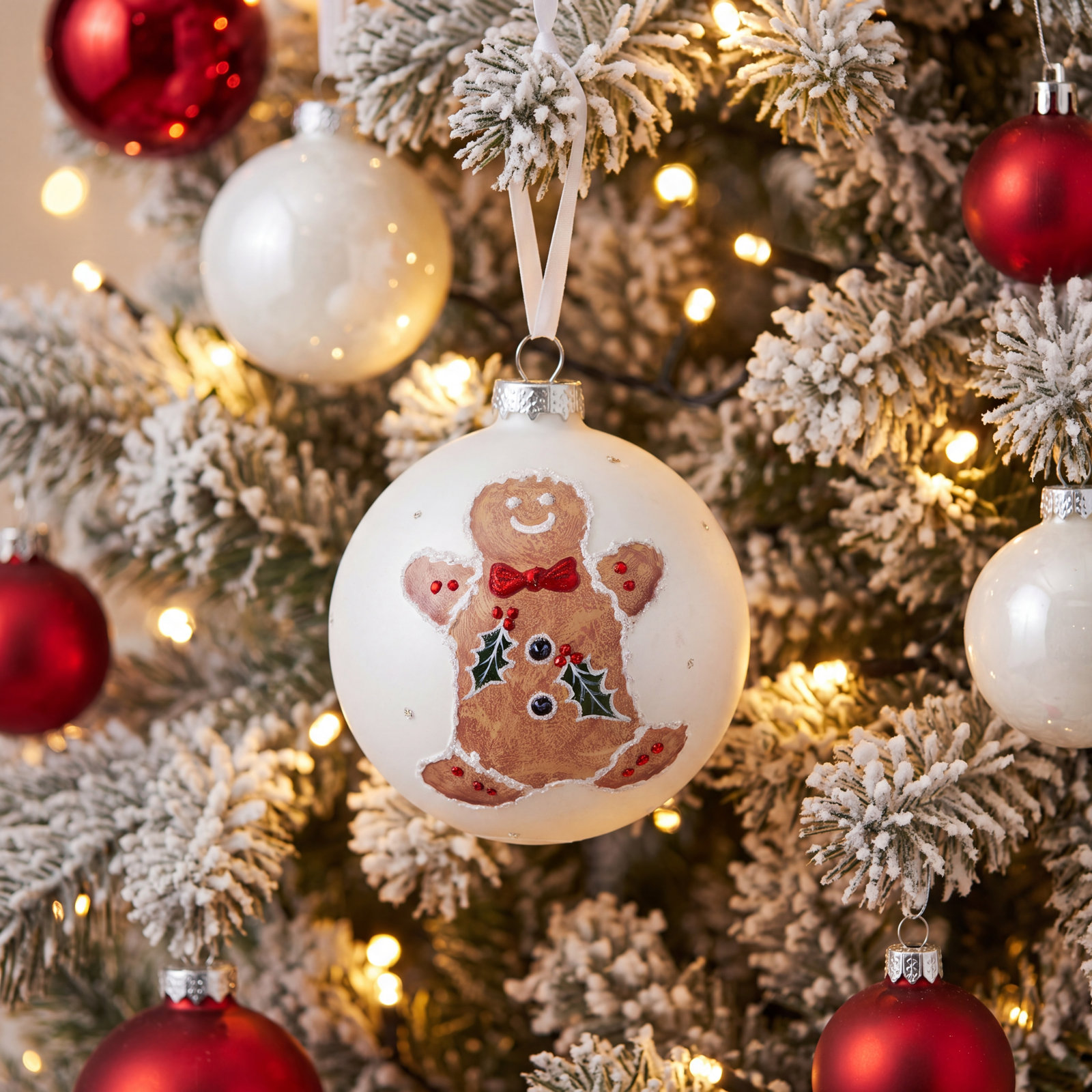 Nordic 4.5'' Glass Snowmen Ball Ornament