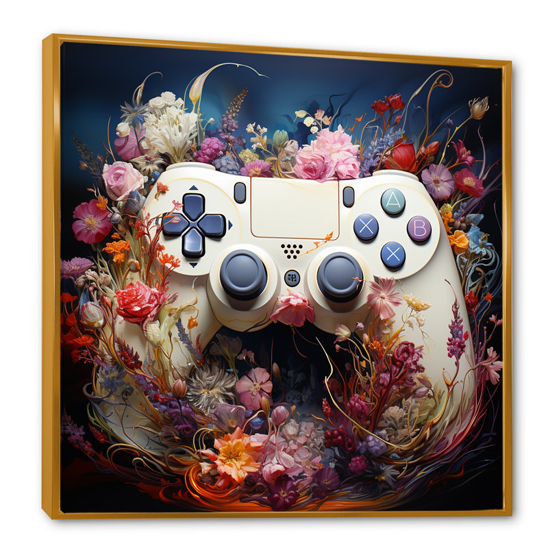 Bloom - Jeux vidéo - Art mural, H 30 po x l 30 po, Or