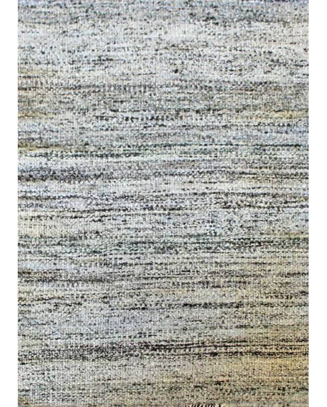 Sari Silk Abstract Area Rug in Gray, Rectangle 9' x 12'