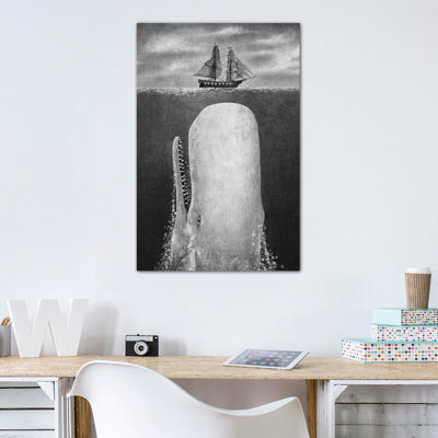 La baleine en niveaux de gris par Terry Fan - impression