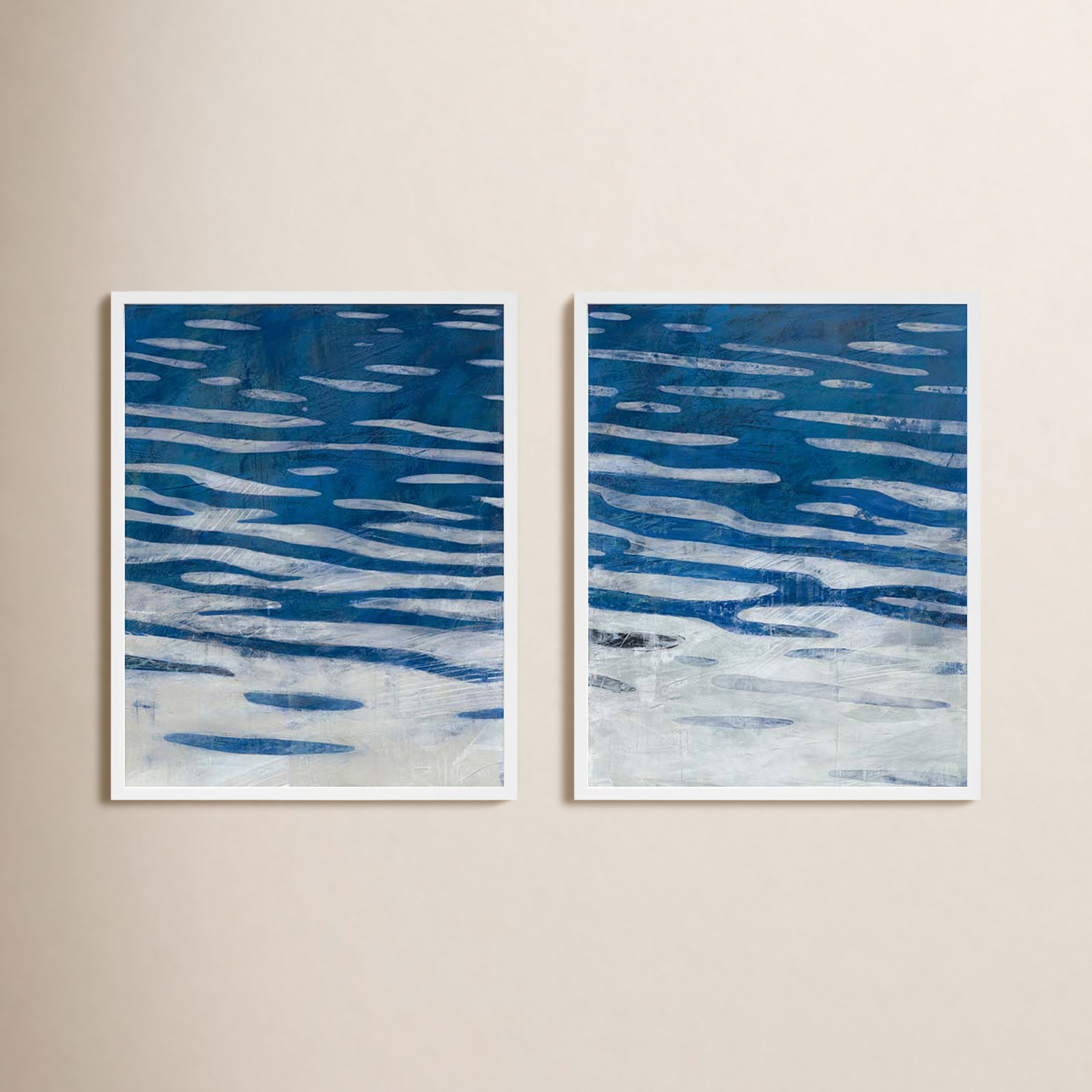 Radley "Oceanview" Print by Ivo Stoyanov, White Framed, 38" H x 60" W x 1.25" D