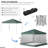 Outsunny Slant Leg Pop Up Canopy Tent With Netting And Carry Bag, Instant Sun Shelter, Tents For Parties, Height Adjustable, For Outdoor, Garden, Patio, (11.5'X11.5' Base / 10'X10' Top)-113826910