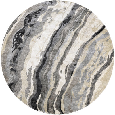 Mcduffy Hand Tufted Viscose Abstract Indoor Rug