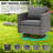 Aldos All Weather Outdoor Patio Swivel Rocker Conversation Set With Thick Cushions and Table
