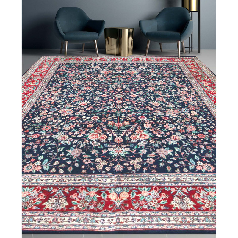 Tapis vert noué à la main de haute qualité