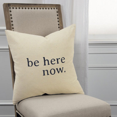 Inked Collection Square Cotton Pillow Cover & Insert