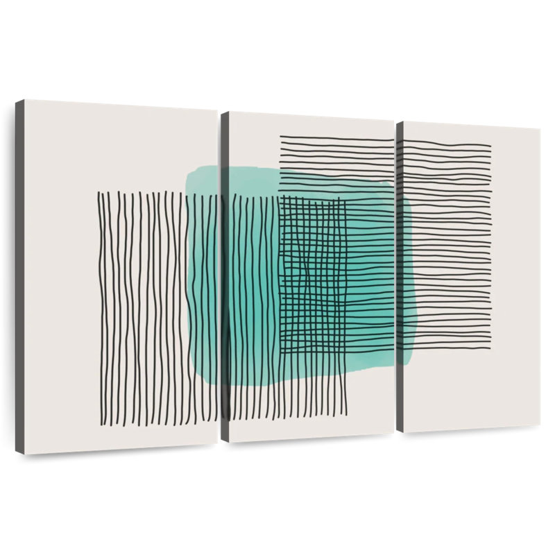 Avery Stripes In Mint, 42" H x 65" W