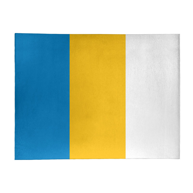 Tapis à rayures de football jaune la puissance, Rectangle 9 pi x 12 pi