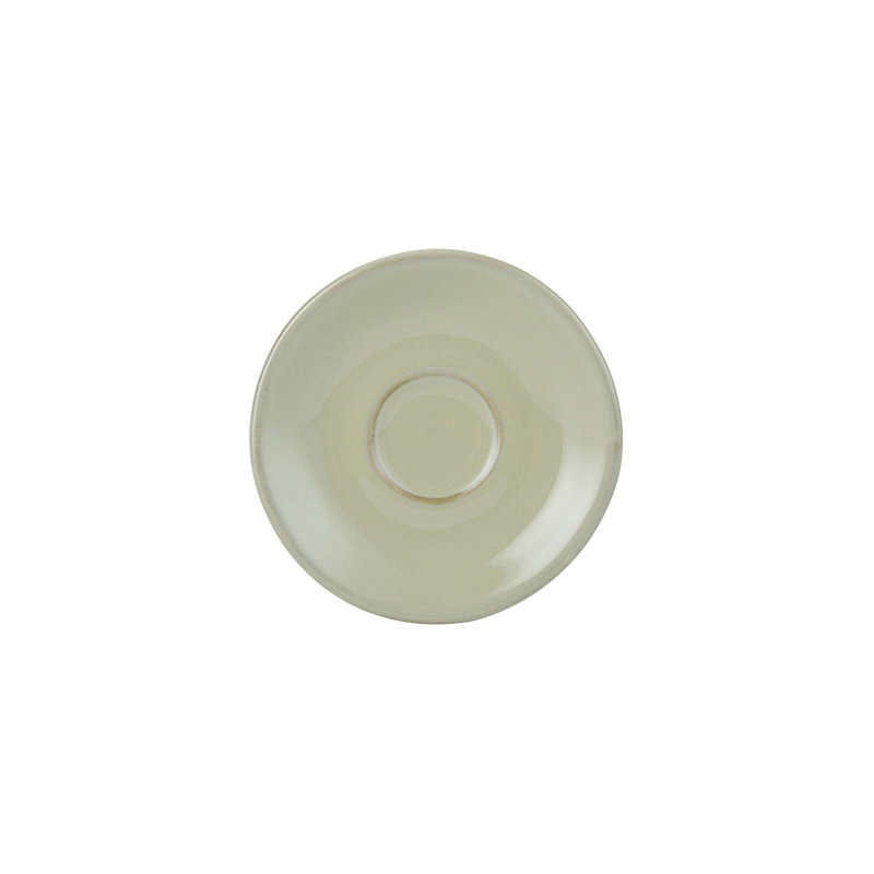 Soucoupe en porcelaine commerciale de 5 po lavable au lave-vaisselle, ensemble de 24, Taillis de sauge