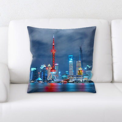 Annalisan Sharp Colors Square Pillow Cover & Insert