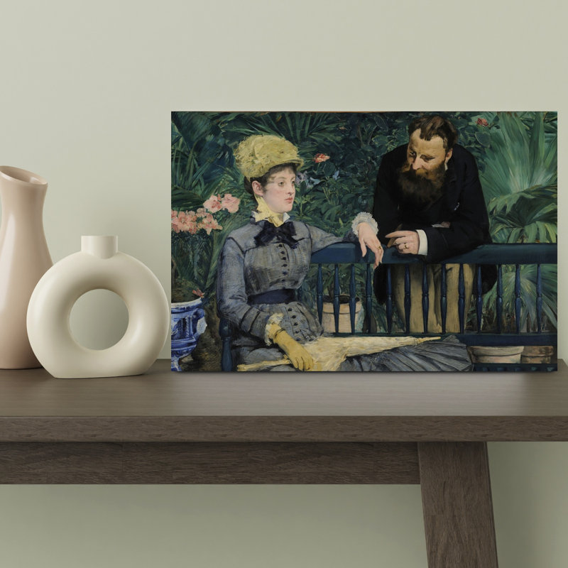 Dans la serre, 1879 Impression d'art mural abstraite impressionniste contemporaine, portrait, H 12 po x l 18 po