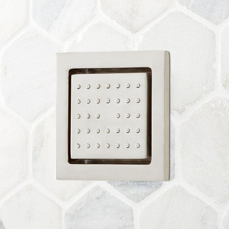 Square Flush-Mount Swivel Body Spray 2.5 GPM, Brushed Nickel