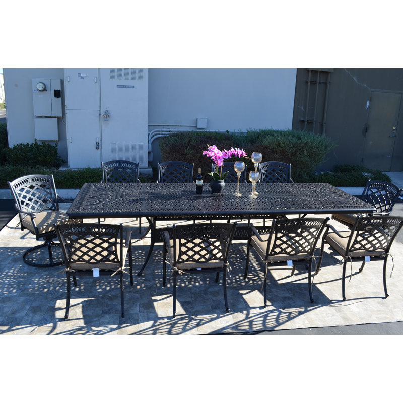 Wildermuth Patio Dining Set with Rectangular Table , Sunbrella® Cushions Included