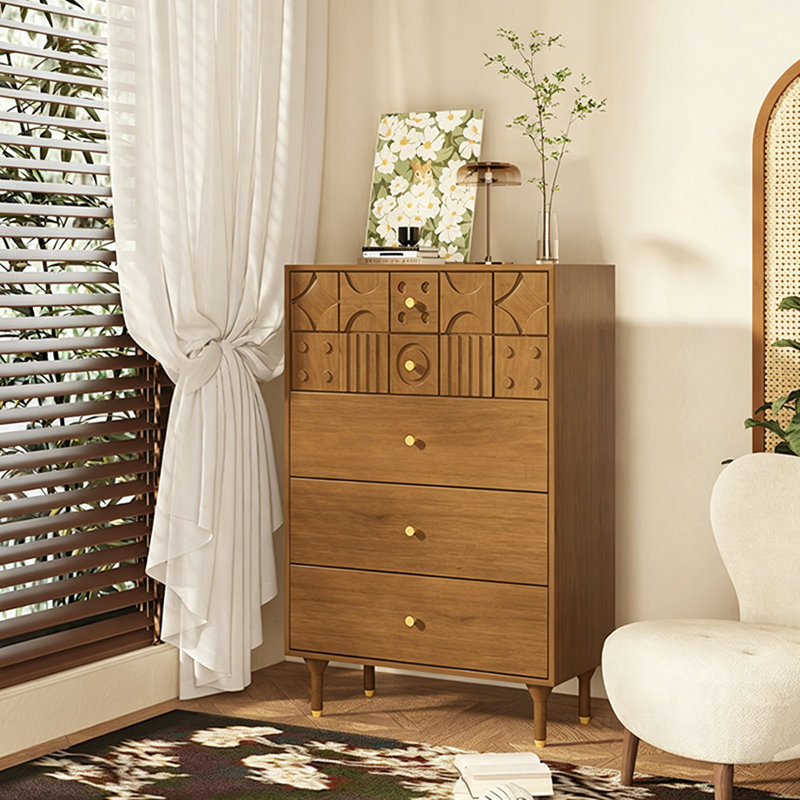 Armoire d'entrée Mid-Century en bois massif, 49.2" H x 31.5" W x 15.7" D