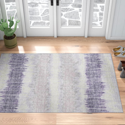 Tapis lavande intérieur / extérieur en polyester tissé à la machine Lamanna