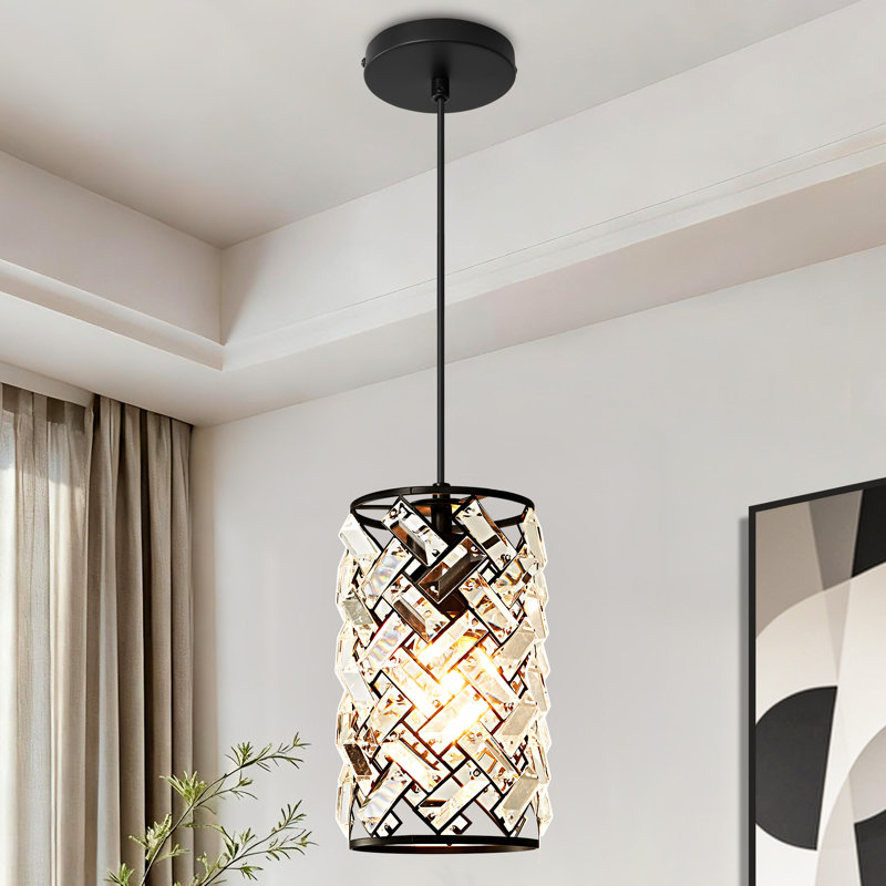 Luminaire suspendu de luxe en métal Nesrine, Noir