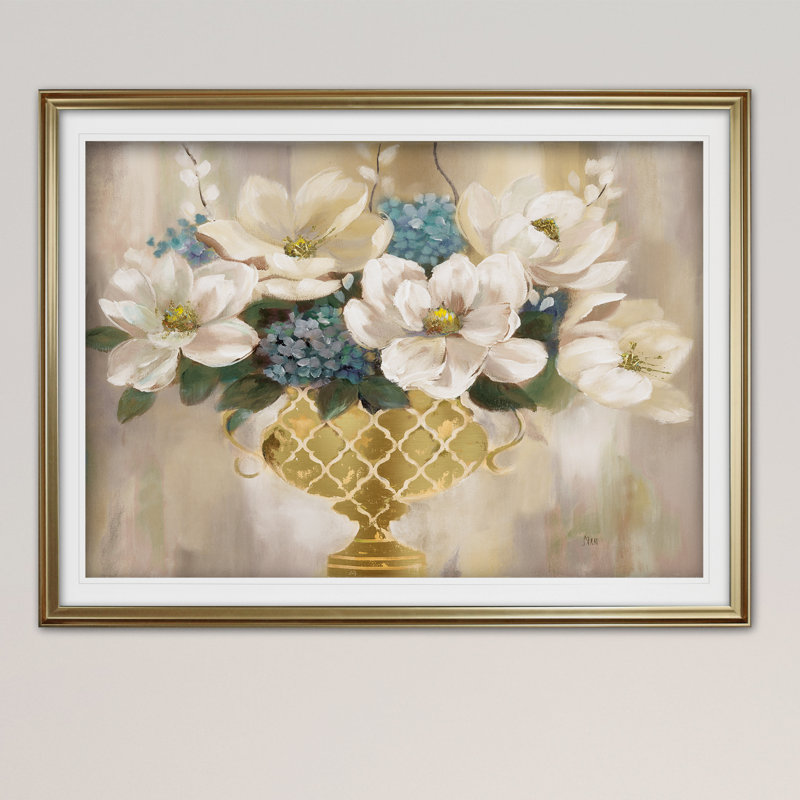 Southern Magnolia - reproduction de cadre photo, Or, H 28 po x l 38 po x P 1,5 po
