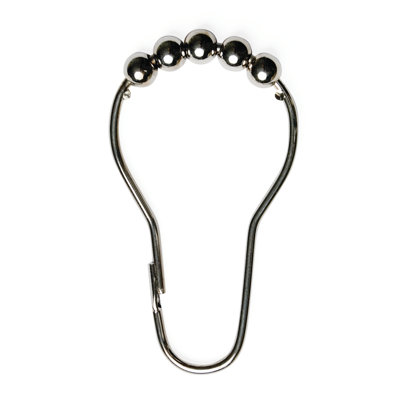 Anneaux de rideau de douche à roulettes en métal - Basics by Wayfair ™