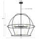 Roumel 15 Light Metal Geometric Chandelier