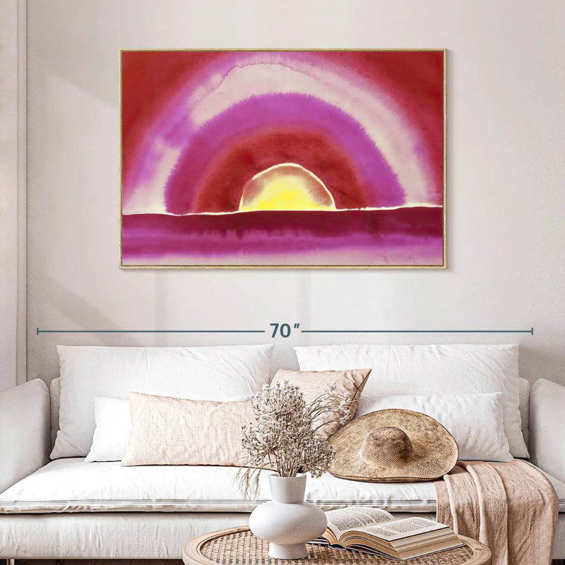 Sunrise 1916, Floating Frame Natural Wood, 46" X 31"