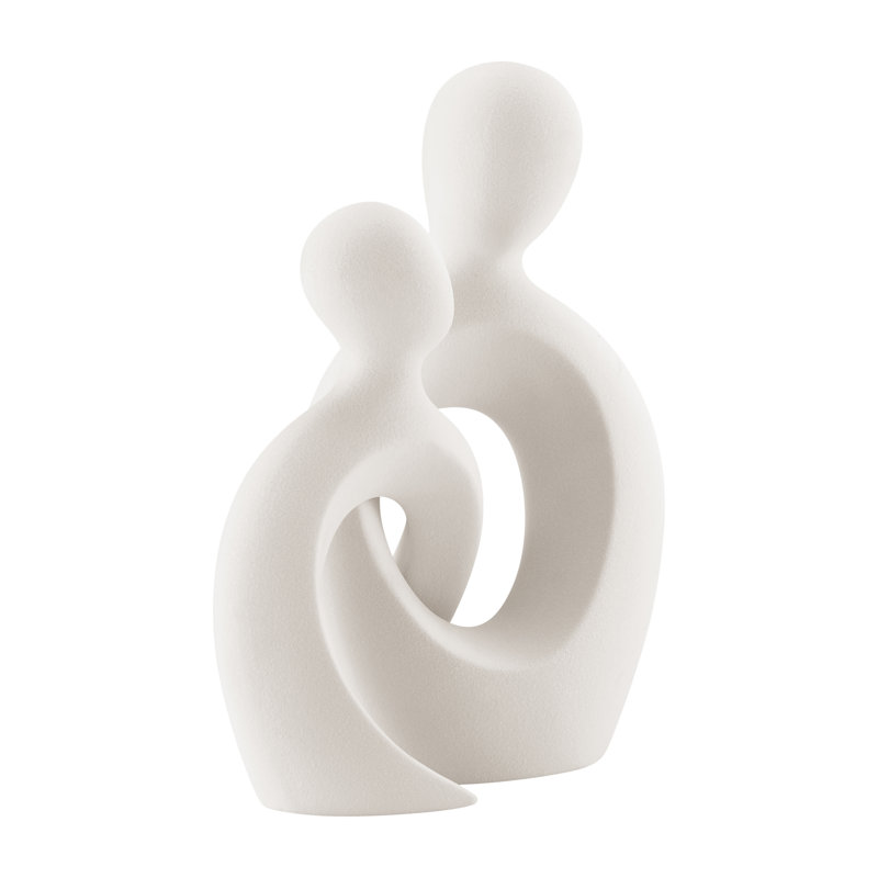 Leiona Abstract Intersecting Circle Ceramic Couple Figurine