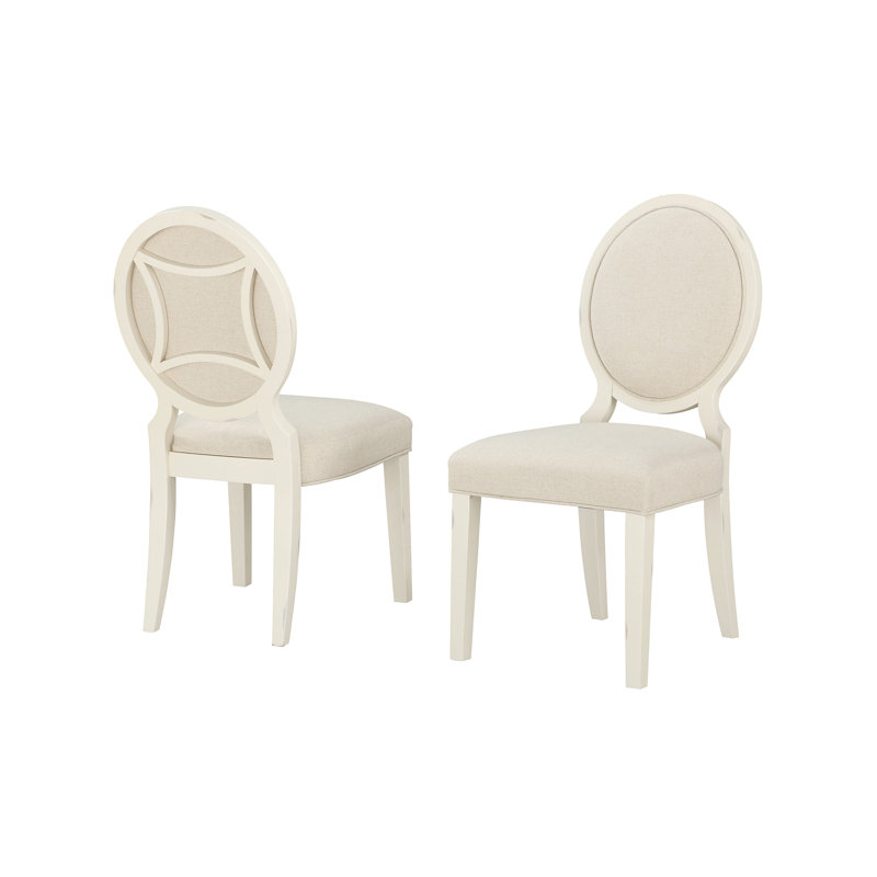 Chaise d'appoint Iestyn (ensemble de 2), Blanc
