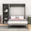 Lit escamotable mural Ell Elletsville avec tablettes-882040527-932556010