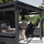 Backyard Discovery Rockport Xl Galvanised Steel Outdoor Bbq/grill Gazebo With Powerport 3.7m X 1.9m (12ft X 6ft)