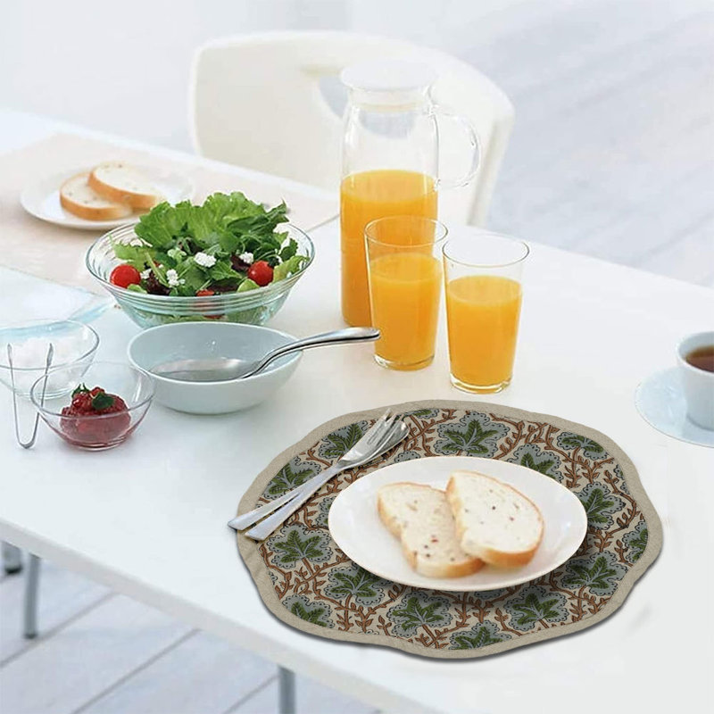 Fabdivine 15"Refined Scalloped Placemat Collection - Pusp Samhita