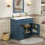 Meuble-lavabo de luxe 36 po avec lavabo en céramique, meuble-lavabo avec 2 grandes portes à fermeture douce et meuble de rangement en bois massif-1031154281