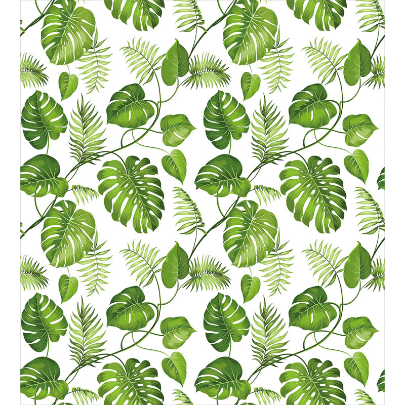 Ensemble de housse de ivy en rainforests brésilien à motif de feuillage de feuilles de chêne, Grand