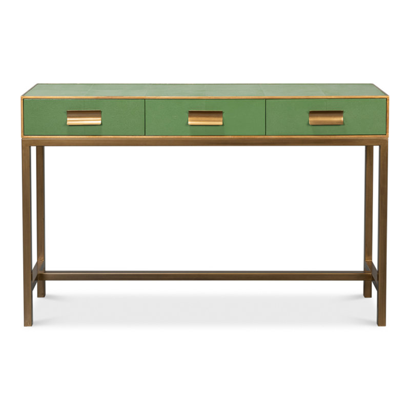 Shagreen 54'' W Console Table, Green