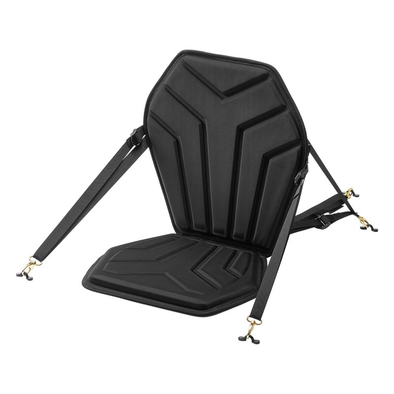 Siège de kayak, paquet de 1 po d'épaisseur, siège de planche à pagaie universel avec support pour le dos, coussin hexagonal rembourré avec sac de rangement et sangles réglables pour SUP, bateau de pêche, kayak gonflable