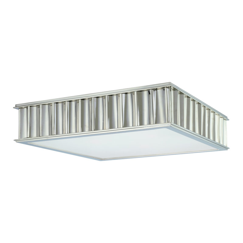 Middlebury 2-Light Flush Mount, Aged Brass, 4"H x 16"W