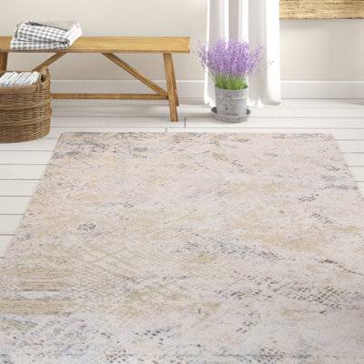 Tapis beige/bleu Karlee
