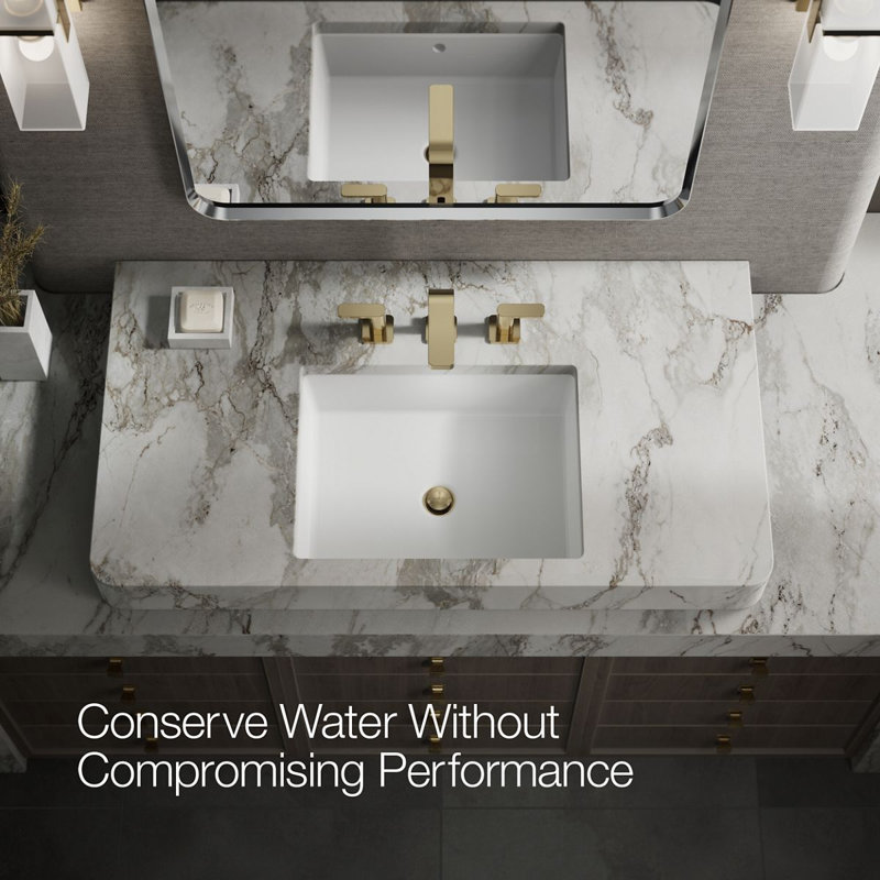 Parallel™Widespread Bathroom Faucet, 3-Hole Two Lever Handle Bathroom Sink Faucet, 1.2 GPM, Polished Chrome, 1 GPM