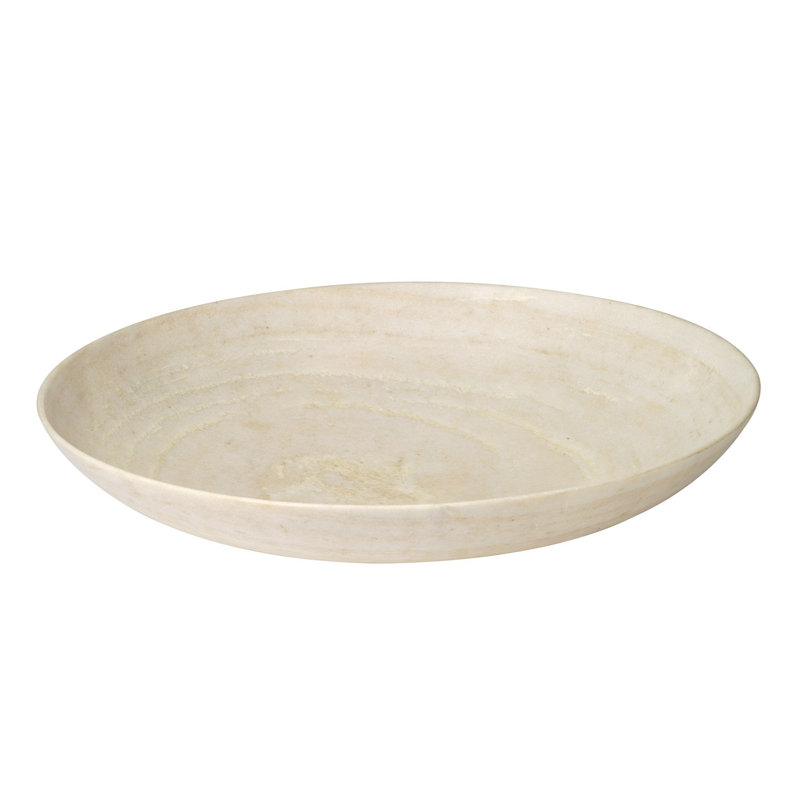 Handmade Marble Decorative Bowl, White