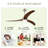 Solid Wood Blades Ceiling Fan With Light With Remote Control, Noiseless Reversible Motor, 6 Speed ,3 Color , For Patio Living Room, Bedroom, Indoor