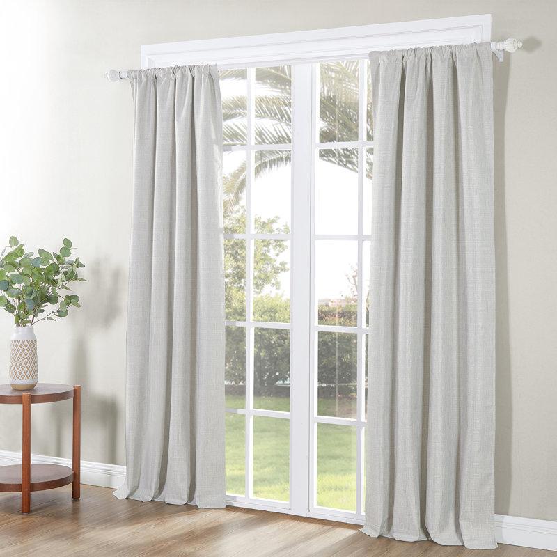 Pisco Blackout Curtain Pair, 40" W x 63" L, Ivory