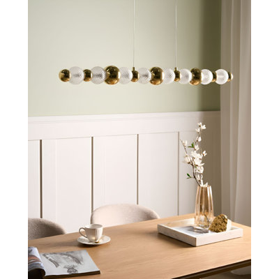 Annai LED Pendant Lamp Annai Glass Gold