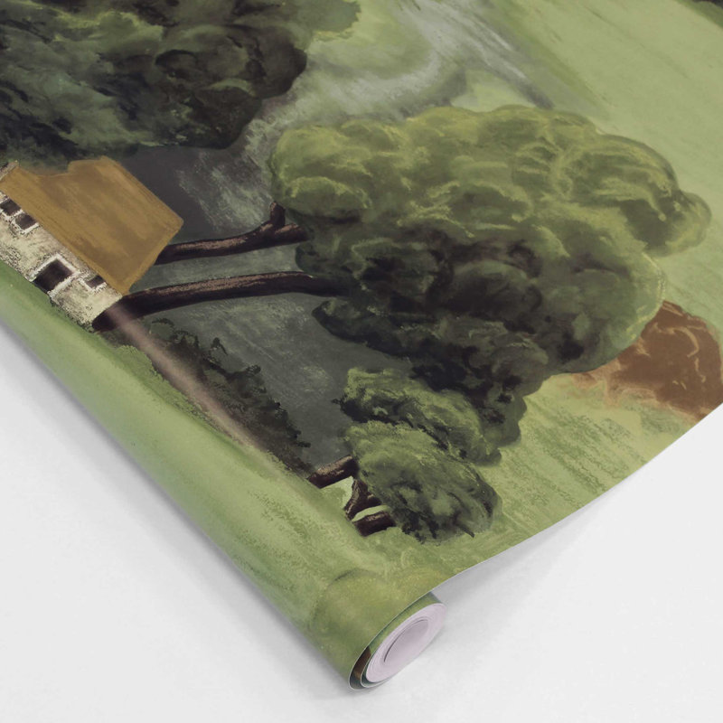 Fallow Peel and Stick Wallpaper by Jeremiah Brent, Green