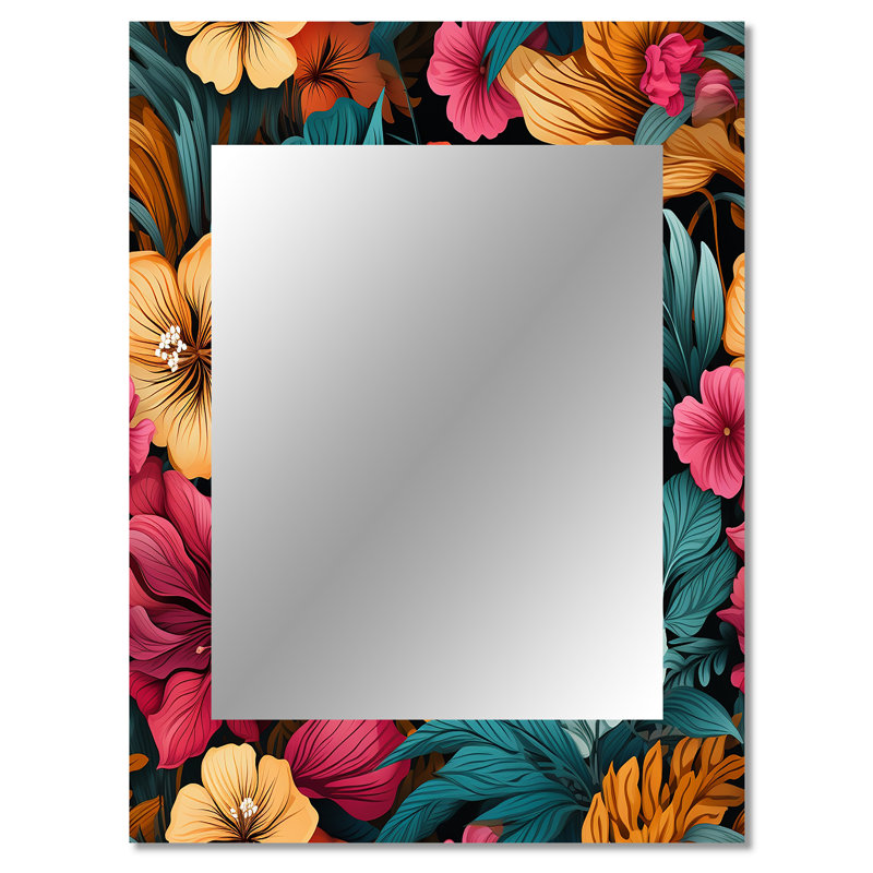 Motif botanique tropical, aquarelle, 40 po x 30 po