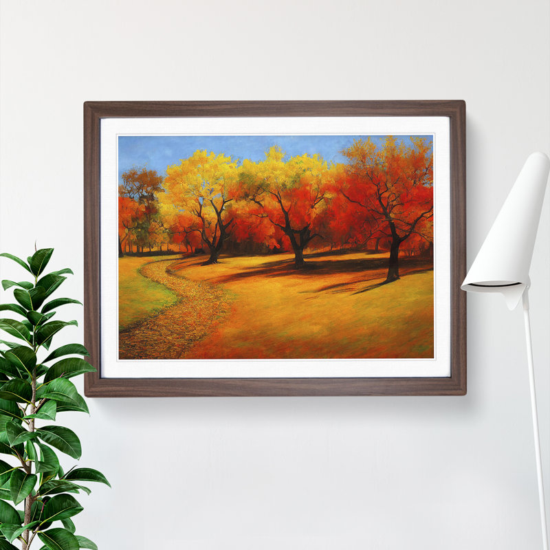 Intoxicating Autumn Forest - Framed Print, 46cm H x 64cm W x 2cm D, Walnut