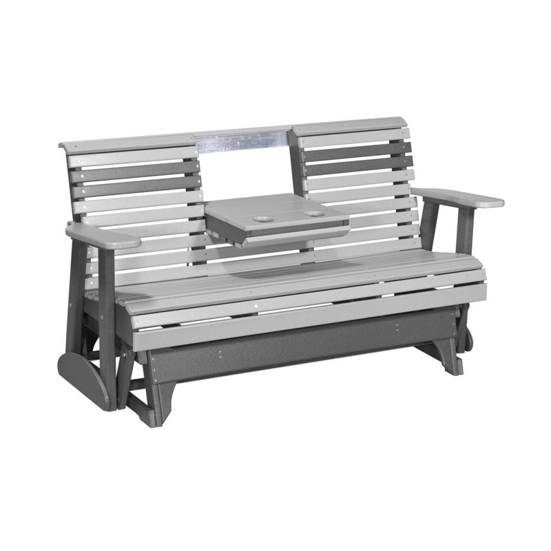 Banc coulissant Walworth, Gris colombe / ardoise