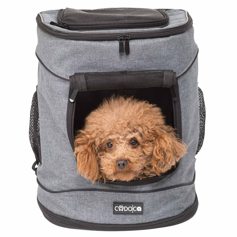 Kendleton Pet Carrier with 1 Door, Grey/Brown/Blue