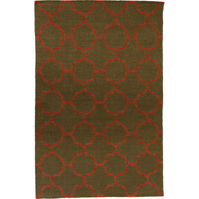 Duda Geometric Wool Hand Woven Area Rug