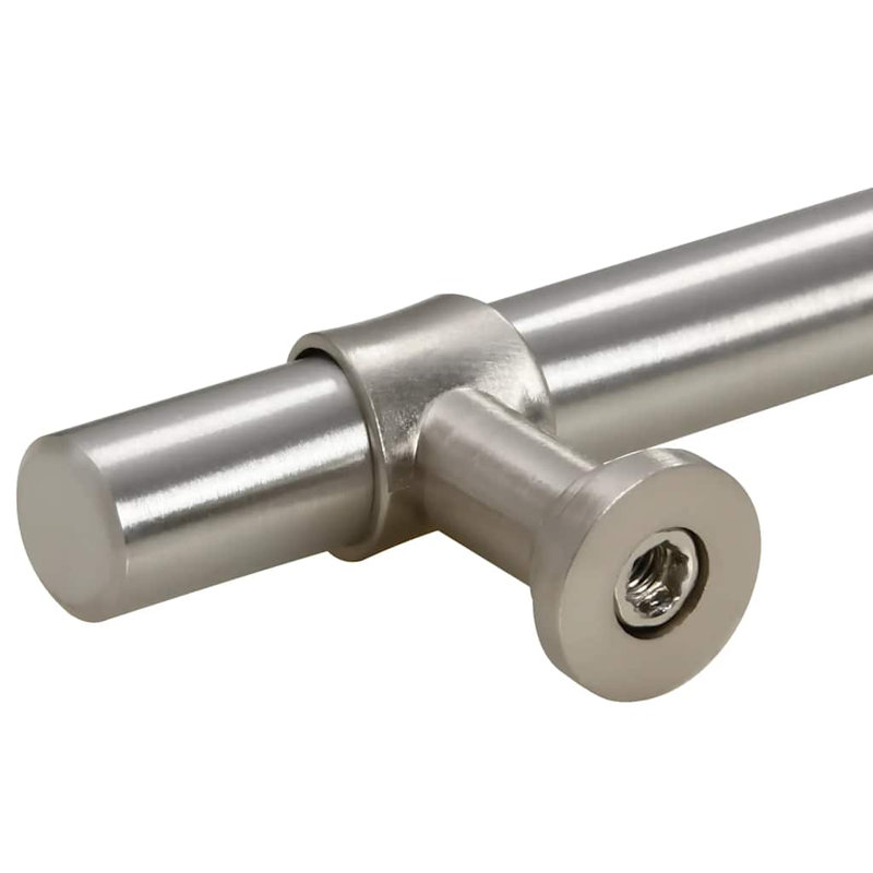 Metro Lane Cabinet Handles 10 Pcs Black 64 Mm Stainless Steel, Silver, 96 Mm