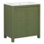Meuble-lavabo rustique avec lavabo en céramique, portes à fermeture en douceur, tablettes réglables, idéal pour les petites et moyennes salles de bain et facile à nettoyer-1763493389