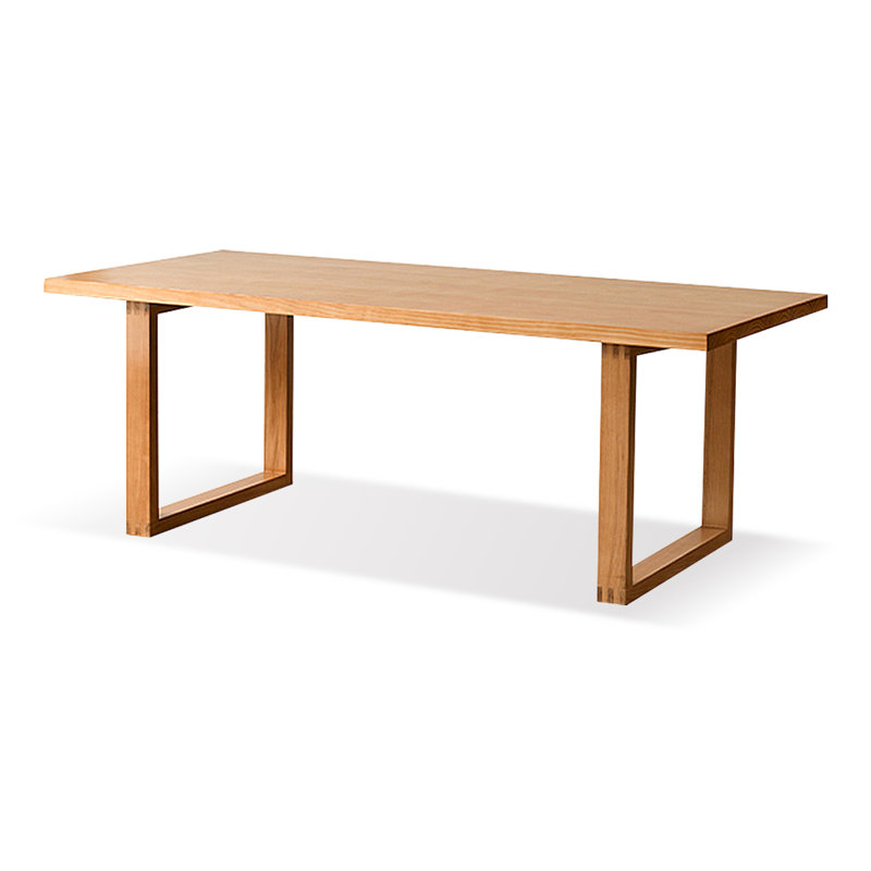 Brown Rectangular Solid Wood Dining Table, 29.53"H x 86.61"L x 35.43"W
